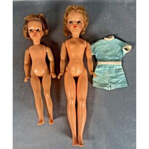 Vintage Ideal Toys Corp Tammy Dolls Sister Pepper Lot Of 2 AS IS Read